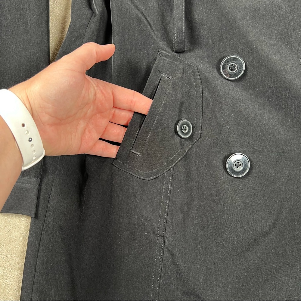 Relativity Jacket Black Button Front Collared Pol… - image 2